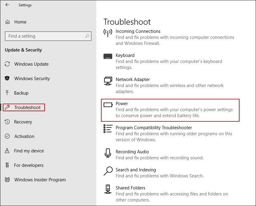 Status device power failure как исправить на windows 10